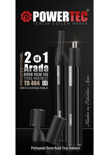 Powertec TR-404 Burun Kulak Kaş Şekillendirici Proset Tıraş Makinesi