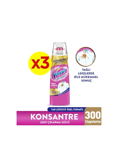 Vanish Oxi Action Konsantre Leke Çıkarıcı Jel 200 MLx 3