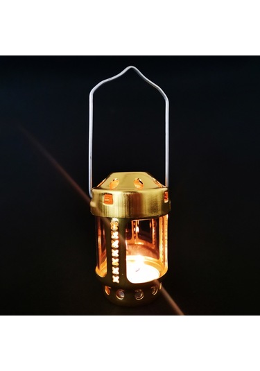 Mufunye Kamp Tealight Lambası - Altın, Tabansız, Mumsuz Çok Renkli