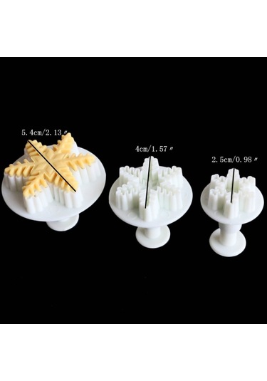 6 Adet Fondan Kek Aracı İnce Kar Tanesi Yay Kalıbı Seti, Size:fine Snowflake Shape Diğer