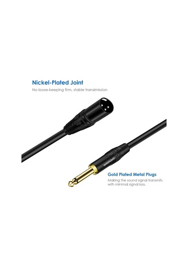 Chuangyinshop Profesyonel Ses Kablosu Xlr Erkek 6.35 Ts Mikrofon Kablosu 15ft