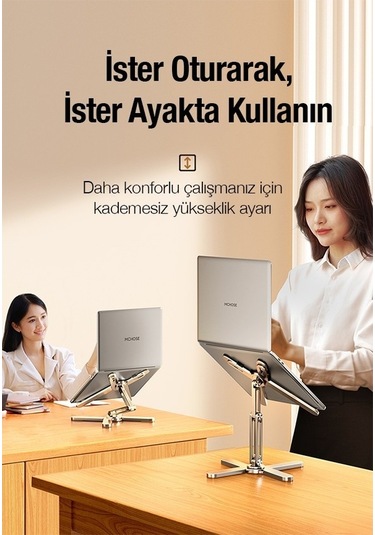 Diğer Mc N86 Katlanabilir 360 Dön. Masaüstü Laptop Standı Pratik Kullanım İçin Tasarlandı