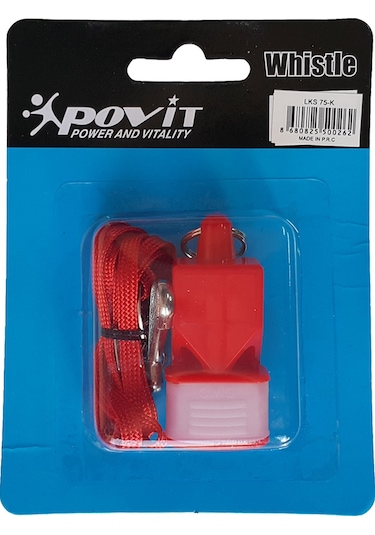 Povit Hakem Düdüğü Ipli Kırmızı Renkli Düdük Lks 75-K Çok Renkli