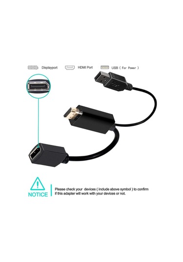 4k Usb Ed Hdmi - Dp Display Port Fe Dönüştürücü Adaptör Ces Hdmi Kablo Adaptörü Dönüştürücü / Dizüstü Bilgisayar