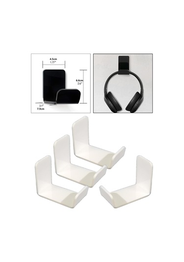 Suntek 4x Akrilik Kulaklık Standı Askı Dağı Oyun Beyaz