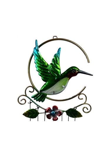 Demir Asılı Dekorasyonlar Renkli Metal Cam Kolyeler Bahçe Duvar Asma Sanat Dekorasyonu