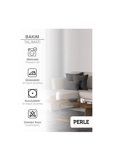 Br Perle Home Daily Series Gri Renk Kırlent Yastık Kılıfı Gri