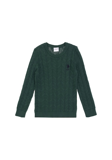 U.s. Polo Assn. Erkek Çocuk Koyu Yeşil Kazak /triko 50315638-vr079 Koyu Yesıl