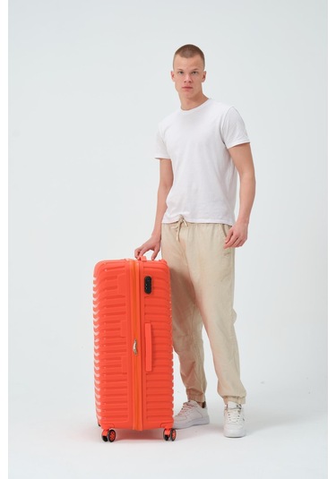 Keo-plus Turuncu Büyük Boy Silikon Kırılmaz Pp Valiz Turuncu