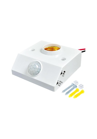 Ayt Ledx Dy-102 Abs 360 Pır Harekete Duyarlı Sensörlü E27 Duy Aparatı Zaman Hasasiyet Ayarlı