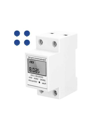 Trendooze 220v Tek Fazlı Lcd Elektrik Sayacı - Dın Ray, Gerçek Zamanlı Tüketim, Dayanıklı Abs