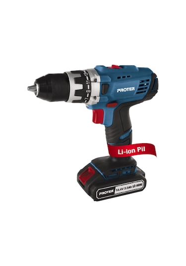 Proter PST 414 SL 14.4V 2 Ah Li-ion Çift Akülü Matkap Vidalama