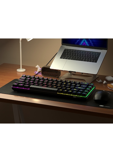 Magegee Mk-box 68 Tuş Rgb Hot-swap Manyetik Kablolu Türkçe Q Siyah Gaming Klavye