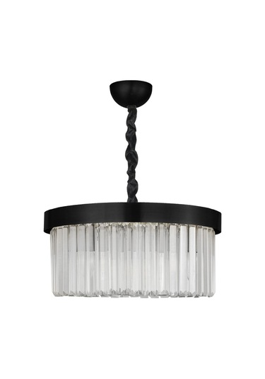 Desina 40'lık Kristal Taşlı Lüks Avize - Siyah Siyah