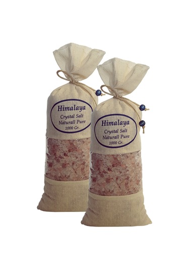 Himalaya Kristal Kaya Tuzu İri Taneli Açık Pembe 2 x 1 KG