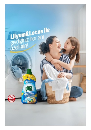 Doa Konsantre Çamaşır Yumuşatıcı Lilyum Lotus 1500 Ml X 2 Adet 2'li Set