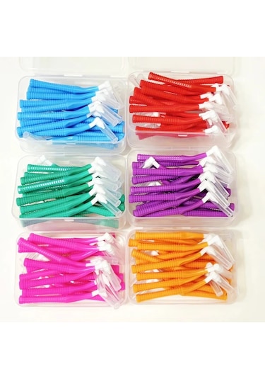 Willowhaven 2 Kutu 1.2mm Mavi L Tipi Diş Arası Fırçası - Yetişkinler İçin Ergonomik Dayanıklı Interdental