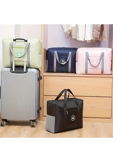 Hightower Yeşil Büyük Kapasiteli Seyahat Çantası Katlanır Portatif Giysi Depolama Çantası Yeşil