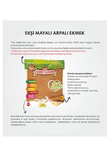 Asrın Tandırı Arpa Ekmeği 4 x 350 G