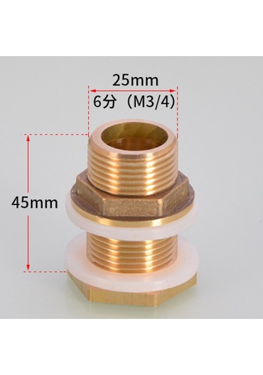 Suntek Kauçuk Halka Dn15 45mm Ile Pirinç Su Deposu Konektörü