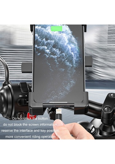 Darbeye Dayanıklı Motosiklet Cep Telefonu Tutucu Dış Mekan Bisiklet Navigasyon Tutucu Gidon 001