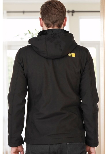 M8648 Dewberry Erkek Softshell Mont-siyah-1 Siyah-1