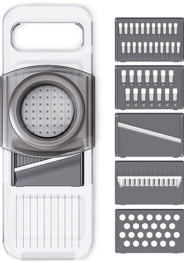 Sones Çok İşlevli Slicker Mutfak Aleti Patates Dilim Rendesi, Renk: Altı Bıçak Gri Diğer