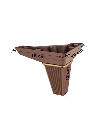 İstanbule-Hırdavat Mobilya Koltuk Ayağı Baza Çekyat Chester Oturma Grubu Ayağı 12 Cm