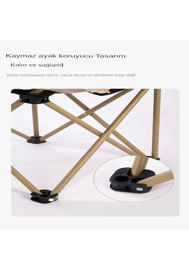 Siyah Orta Boy Katlanır Kamp Piknik Sandalyesi Rejisör Ve Taşıma Siyah