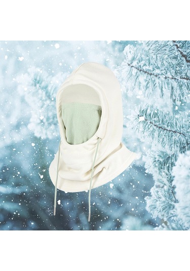 Suntek Balaclava Kayak Bandanası Snowboard Yürüyüşü Beyaz Beyaz