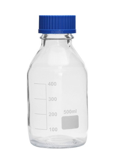 Cam Şişe 500 Ml Vida Kapaklı Laboratuvar Otoklav Şişe