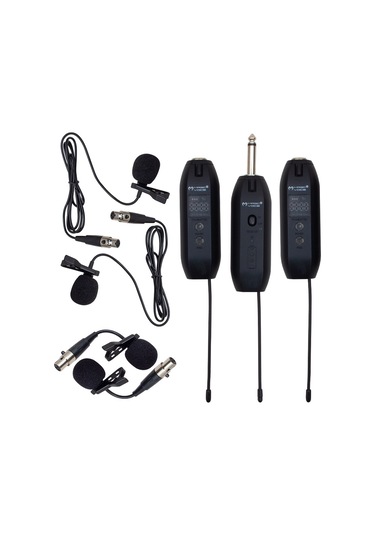Magıcvoıce Mv-19596 Uhf Enstrüman Tip Kablosuz Mikrofon Üçlü Set Kürsü Yaka Mikrofonu Li Xrl Li Gitar İçin Uygun
