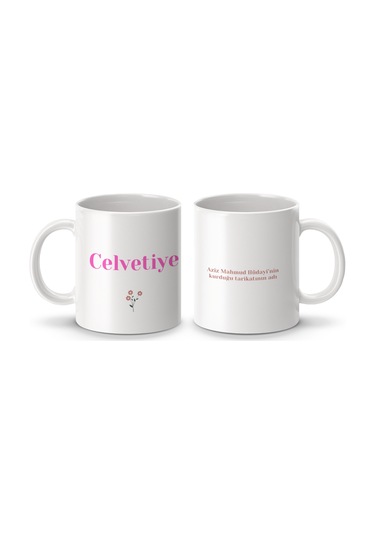 Celvetiye İsimli Kupa Bardak, İsimli Bardak, Hediye Kupa Bardak, Kahve Kupa Bardak