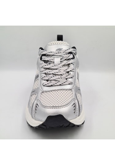 Greyder 59218 Gümüş Renk Deri Kadın Sneaker Spor Ayakkabı Gümüş