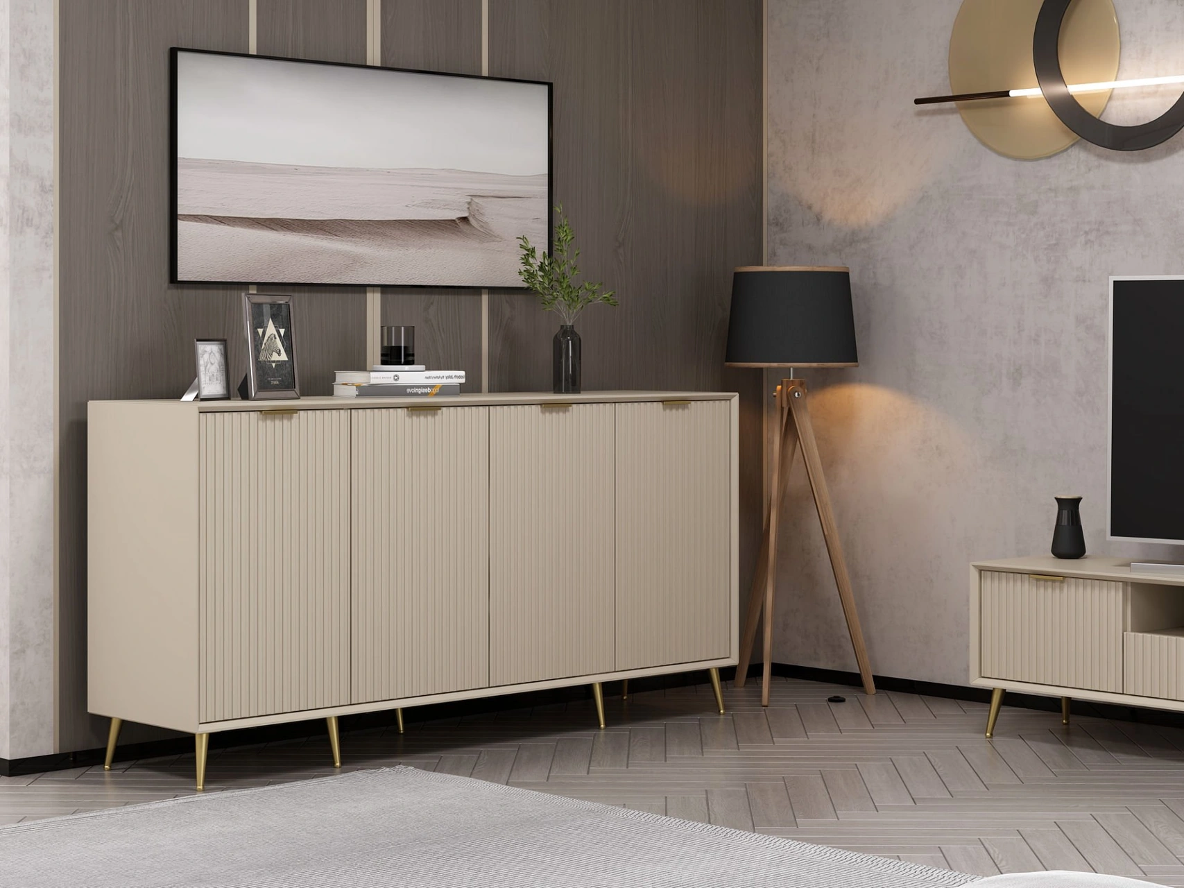 Kale Luxe Konsol 180cm - Kumtaşı Bej