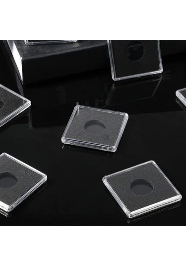 Anjiexun 20 Adet Gümüş Dolar Madeni Para Tutucu, 2 X 2 Yarım Dolar Madeni Para Tutucu, 18,5 Mm Diğer