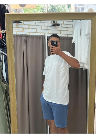 Tuba Toptaş Basic Tshirt Dar Kalıp Beyaz