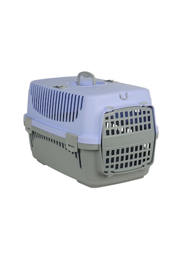 Pribor Hz-105 Kedi Köpek Evcil Hayvan Taşıma Çantası Box Büyük Boy Çok Fonksiyonlu Lila Gri