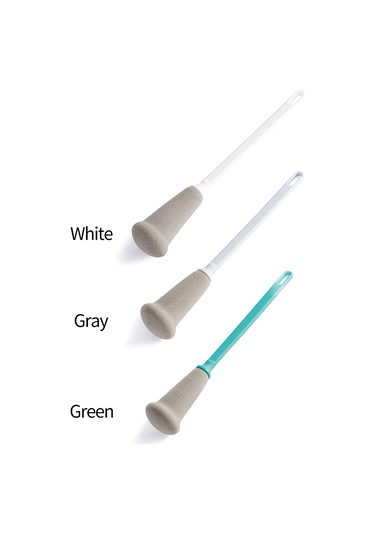 Monyee Beyaz Uzun Saplı Sünger Bardak Fırçası - Tüm Bardak Türlerini Temizler, Aslanabilir, Yumuşak Ve Kırıcı Olmayan