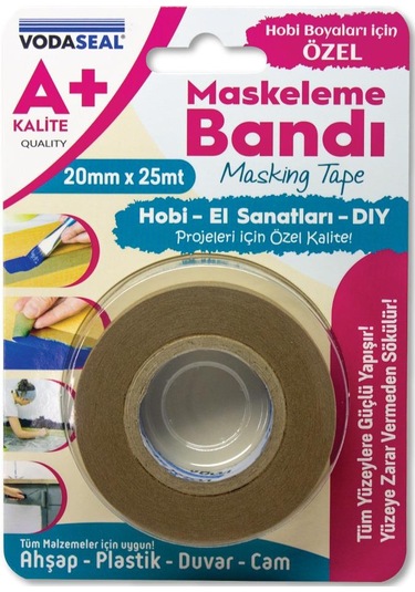 Vodaseal A+ Kalite Hobi Dıy Maskeleme Bandı 20 Mm - 25 Mt.