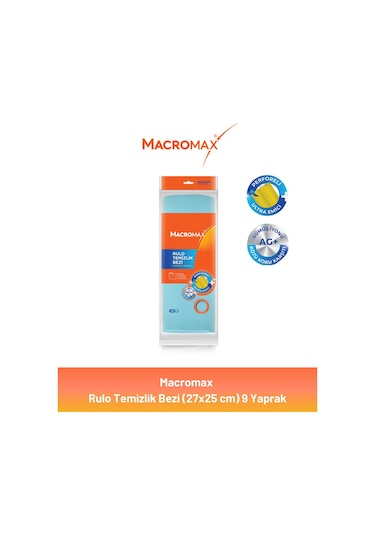 Macromax Rulo Temizlik Bezi 27x25 Cm 9 Yaprak