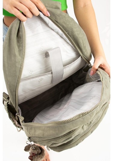 Ultra Hafif Çok Cepli Krinkıl Sırt Çantası Vizon Model: 571-3b - Vizon