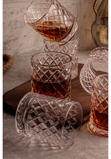 Snippy Madrid - 6'lı Cam Bardak 250 Ml El Yapımı Meşrubat Bardağı