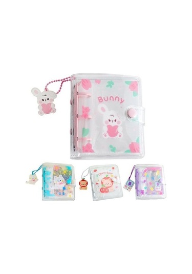 Trendooze Tutucu Telli Su Şeffaf Pembe Kartı Karikatür Geçirmez Fotoğraf Fotoğraf Dosya Cepli Albümü 20 Vs