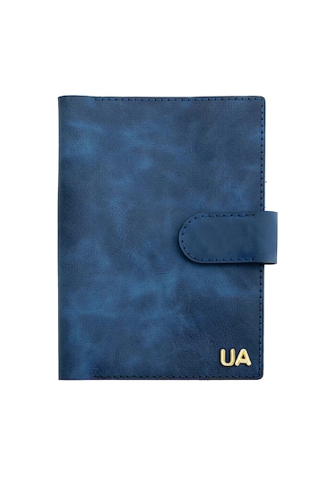 A5 Defter Ve Ajanda Kılıfı - %100 Rainbow Deri - Ko10001 - Saks Mavisi Mavi