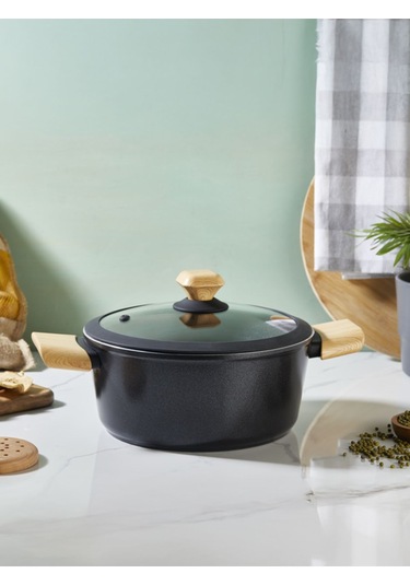 Auris 26 Cm Derin Tencere Siyah