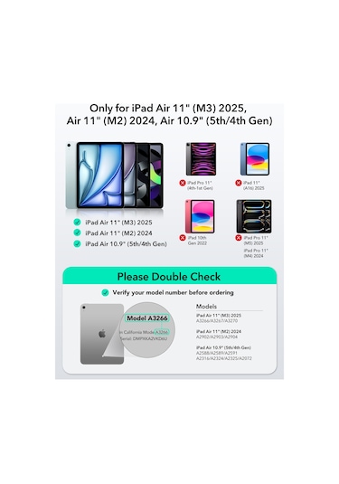 Apple iPad Uyumlu  Air 11 2024 Flex Klavyeli Tablet Kılıfı Klavyeli Kılıf