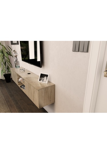 Lujıa Duvara Monte Tv Ünitesi Traverten