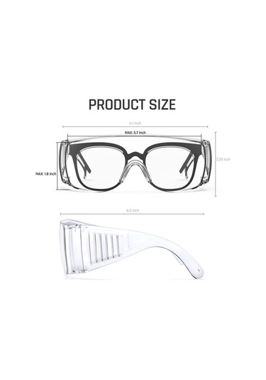 Willowhaven 2 Adet Transparan Buğu Önleyici Endüstriyel Koruyucu Gözlük, Taşıma Çantası Ve Temizlik Bezi