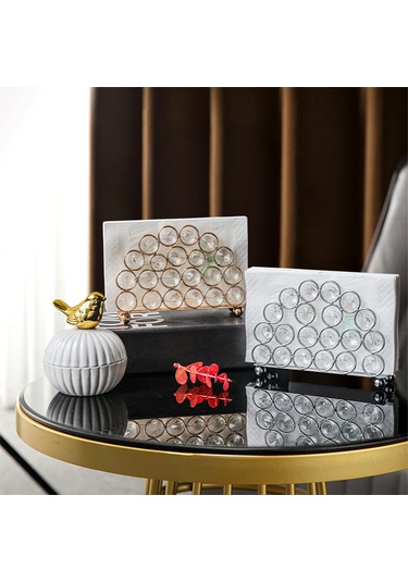 Suntek Peçete Dispenseri Benzersiz Ayaklı Mendil Tutucusu Altın